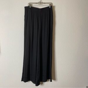 Zara womens black wide leg pull on pants XXL